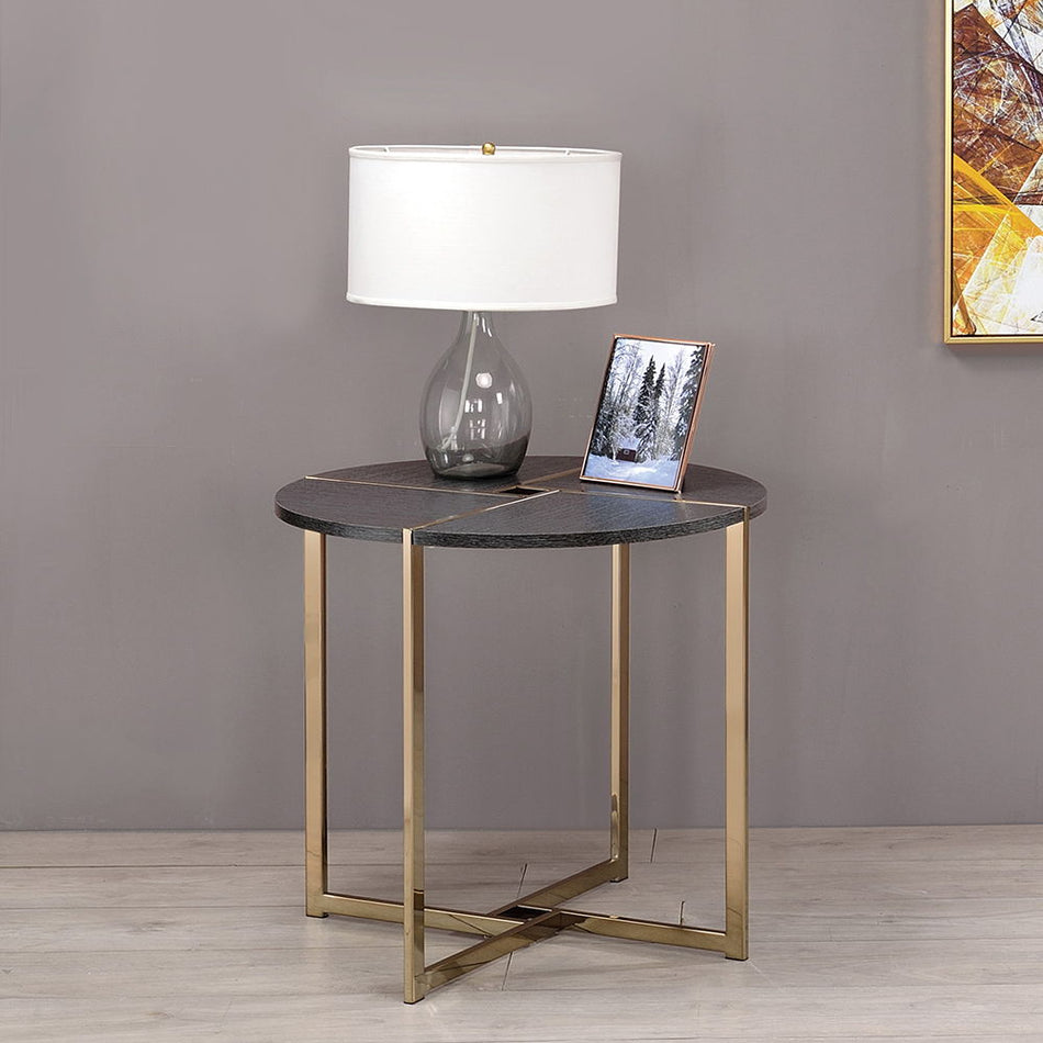 Bromia - End Table - Black & Champagne