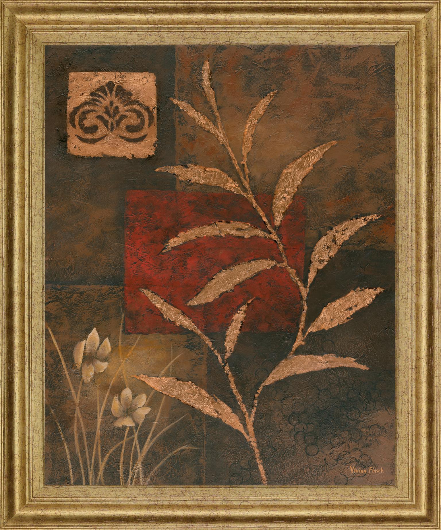 Bronzed Botanical - 28" x 34" Framed Wall Art