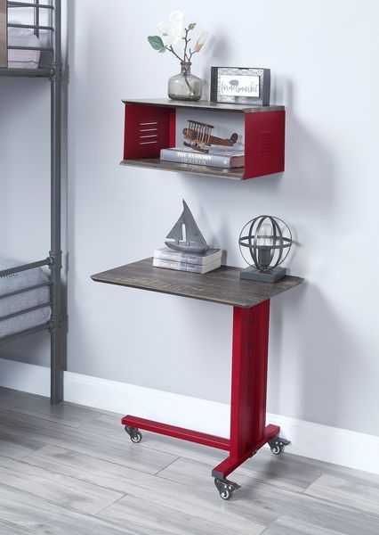 Mesa auxiliar Cargo con estante de pared