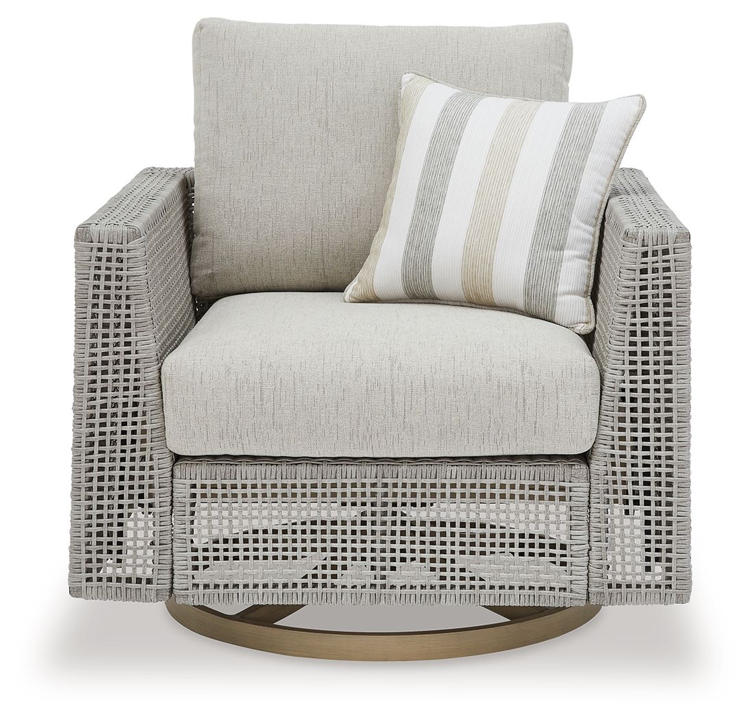 Seton Creek - Gris - Sillón giratorio con cojín