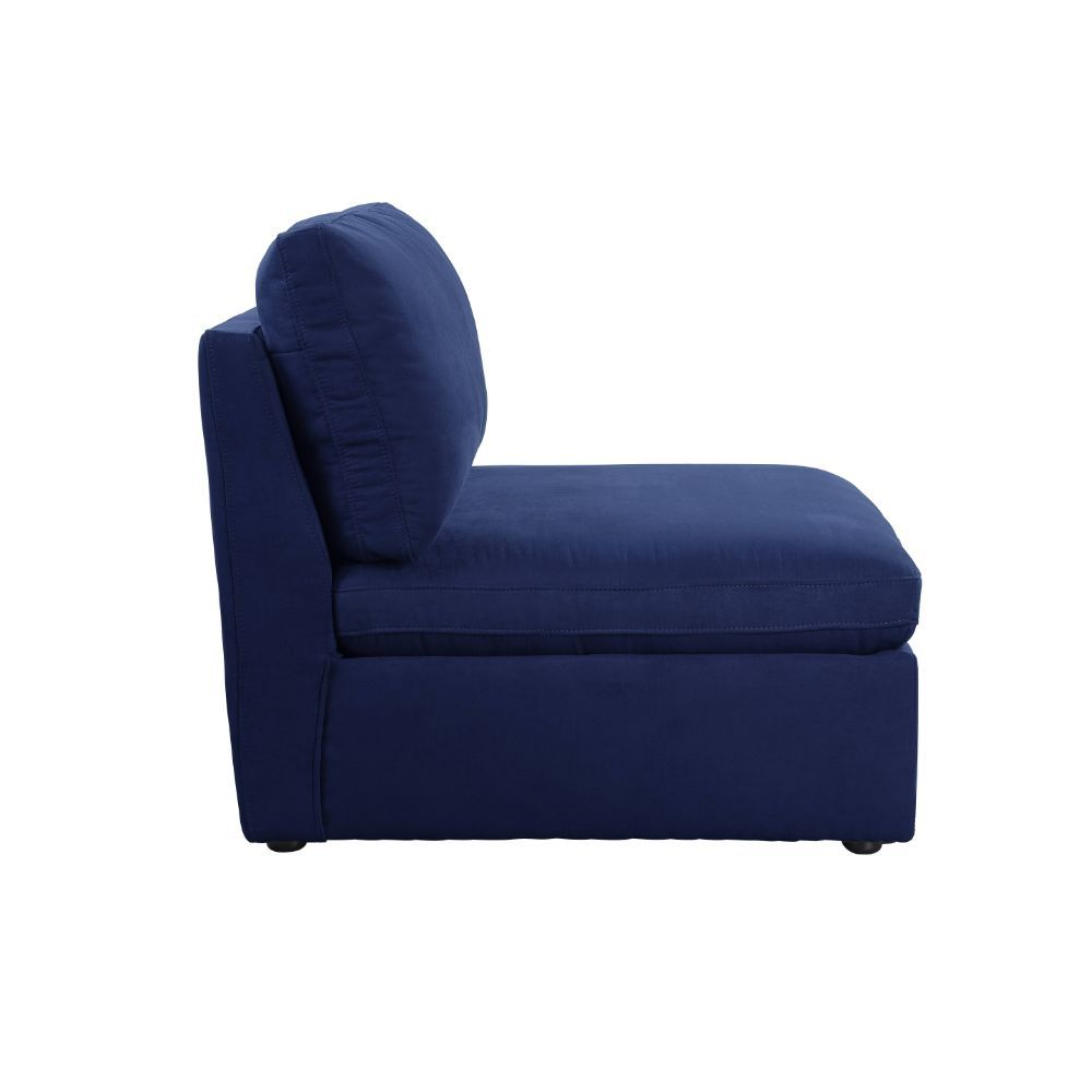 Crosby - Silla sin brazos - Tela azul