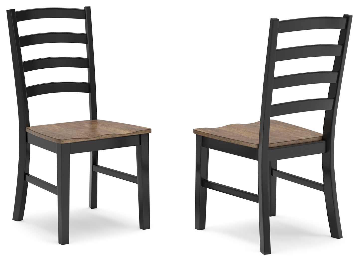 Wildenauer - Marrón / Negro - Silla auxiliar para comedor (juego de 2)