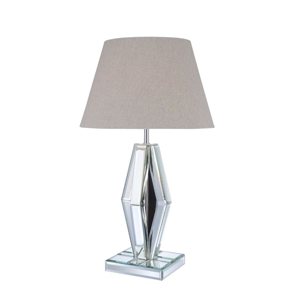 Britt - Lámpara de mesa - Espejo y cromo