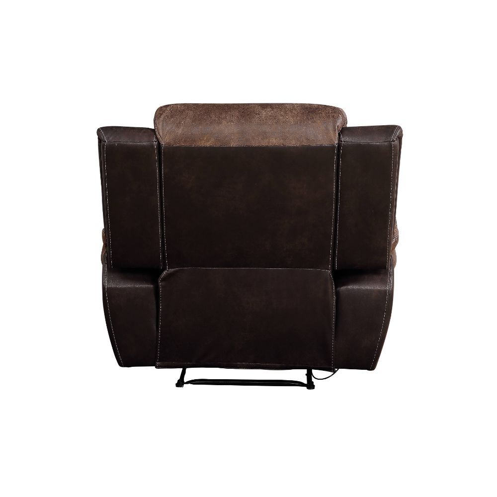 Jaylen - Sillón reclinable - Microfibra pulida en tonos caramelo y espresso