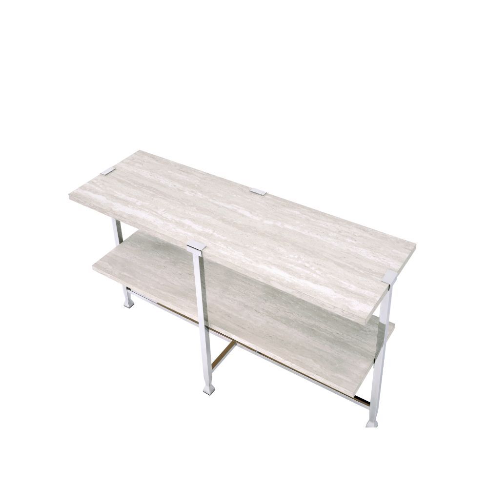 Brecon - Mesa auxiliar - Roble blanco y cromo