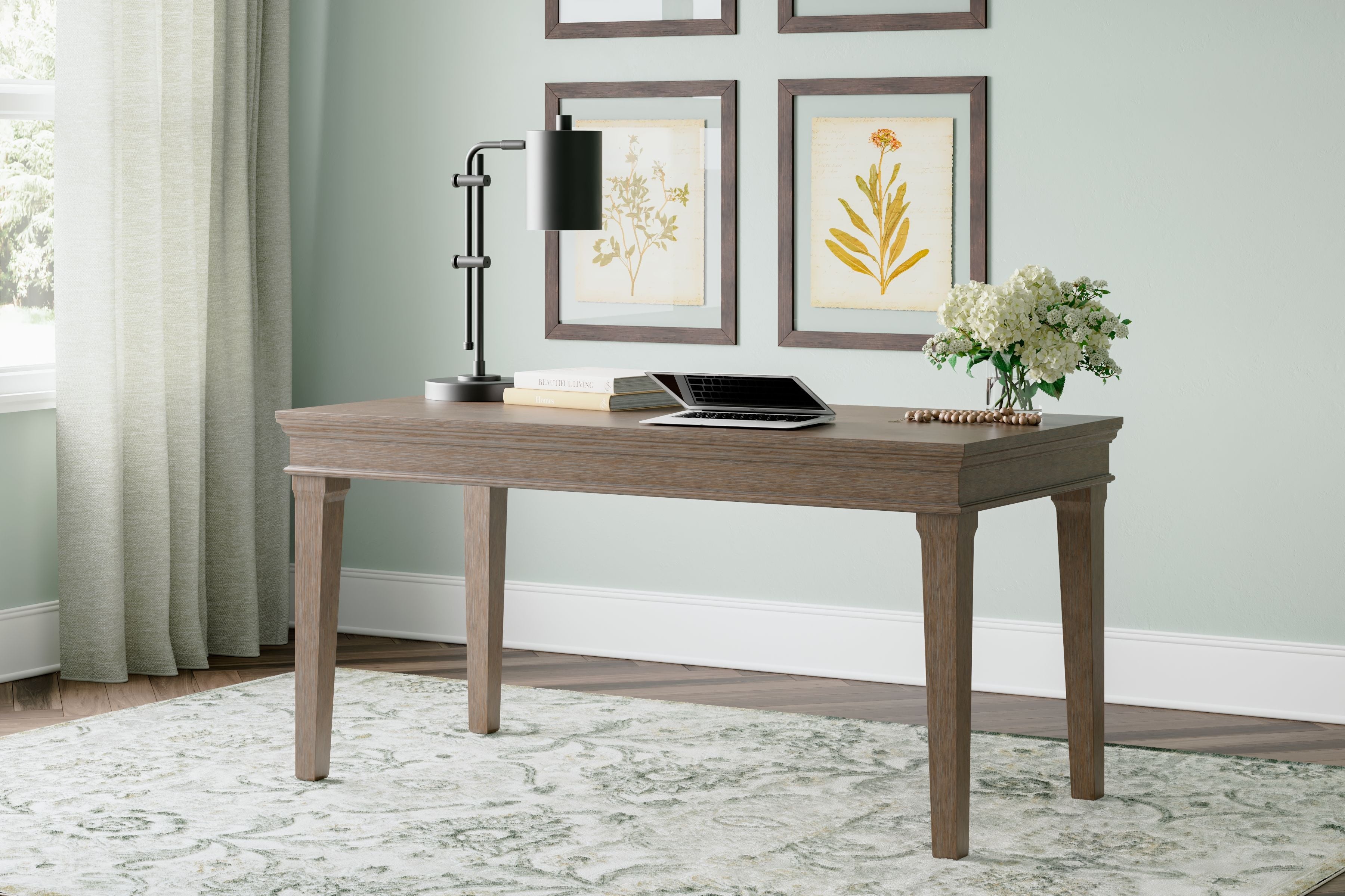 Janismore - Weathered Gray - Escritorio para oficina en casa