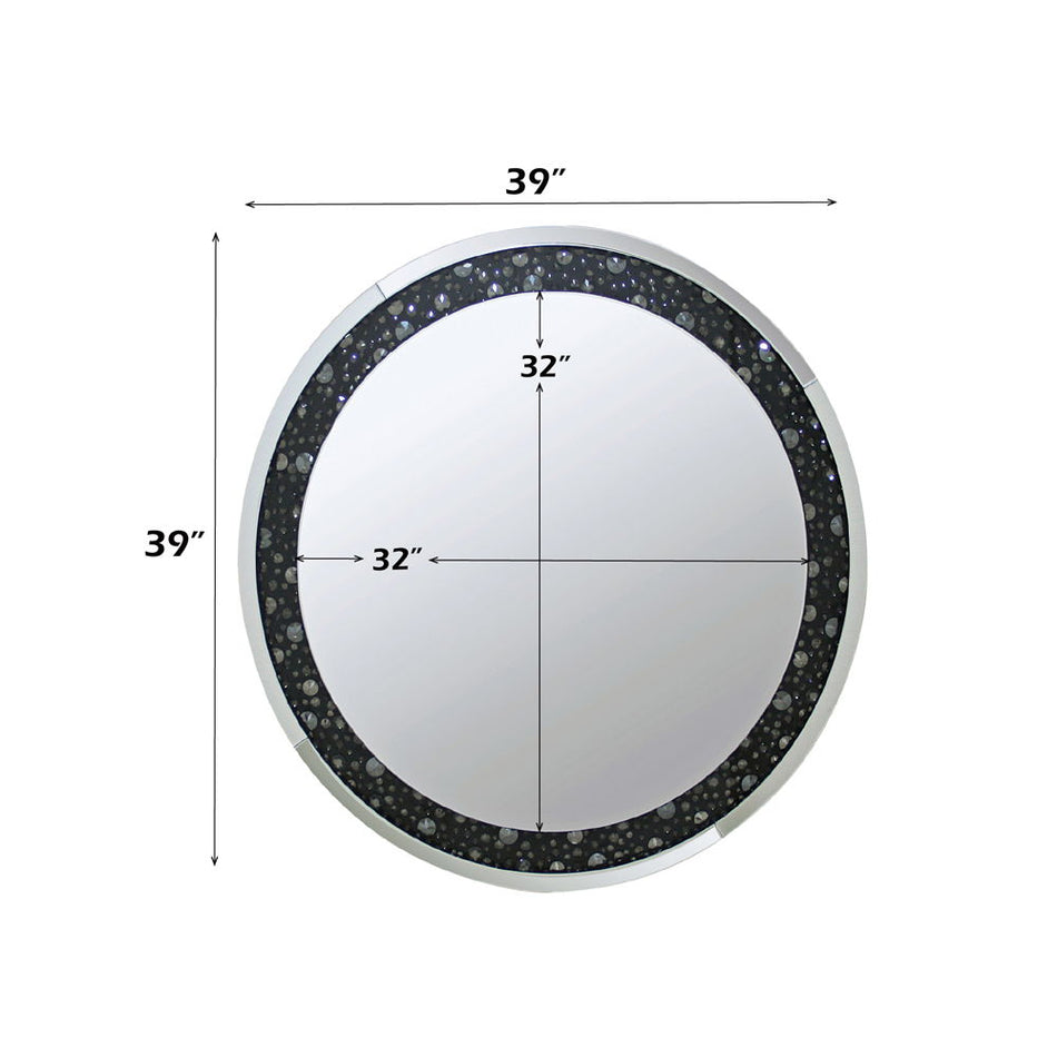 Noor - Decoración de pared - Espejos y piedras preciosas artificiales - 39"