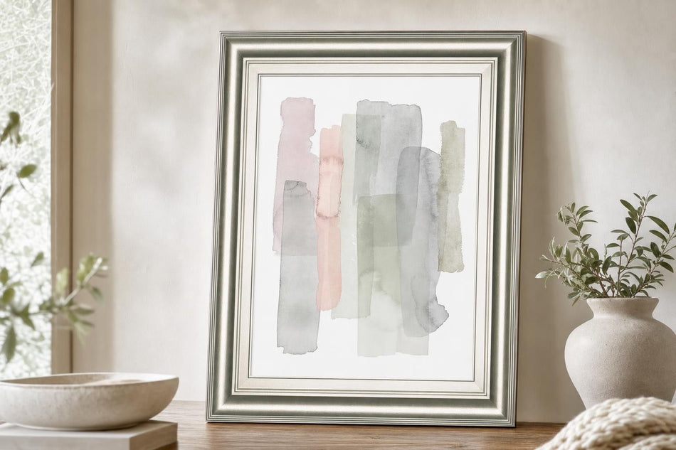 22x26 Sorbet Falls II By Grace Popp - Silver