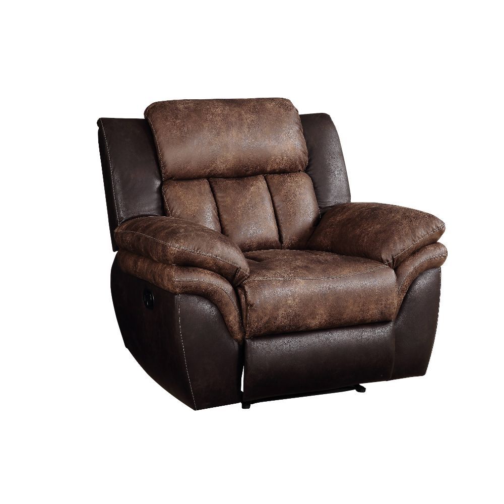 Jaylen - Sillón reclinable - Microfibra pulida en tonos caramelo y espresso