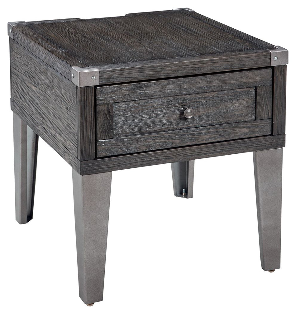 Mesa auxiliar rectangular Todoe - Gris oscuro