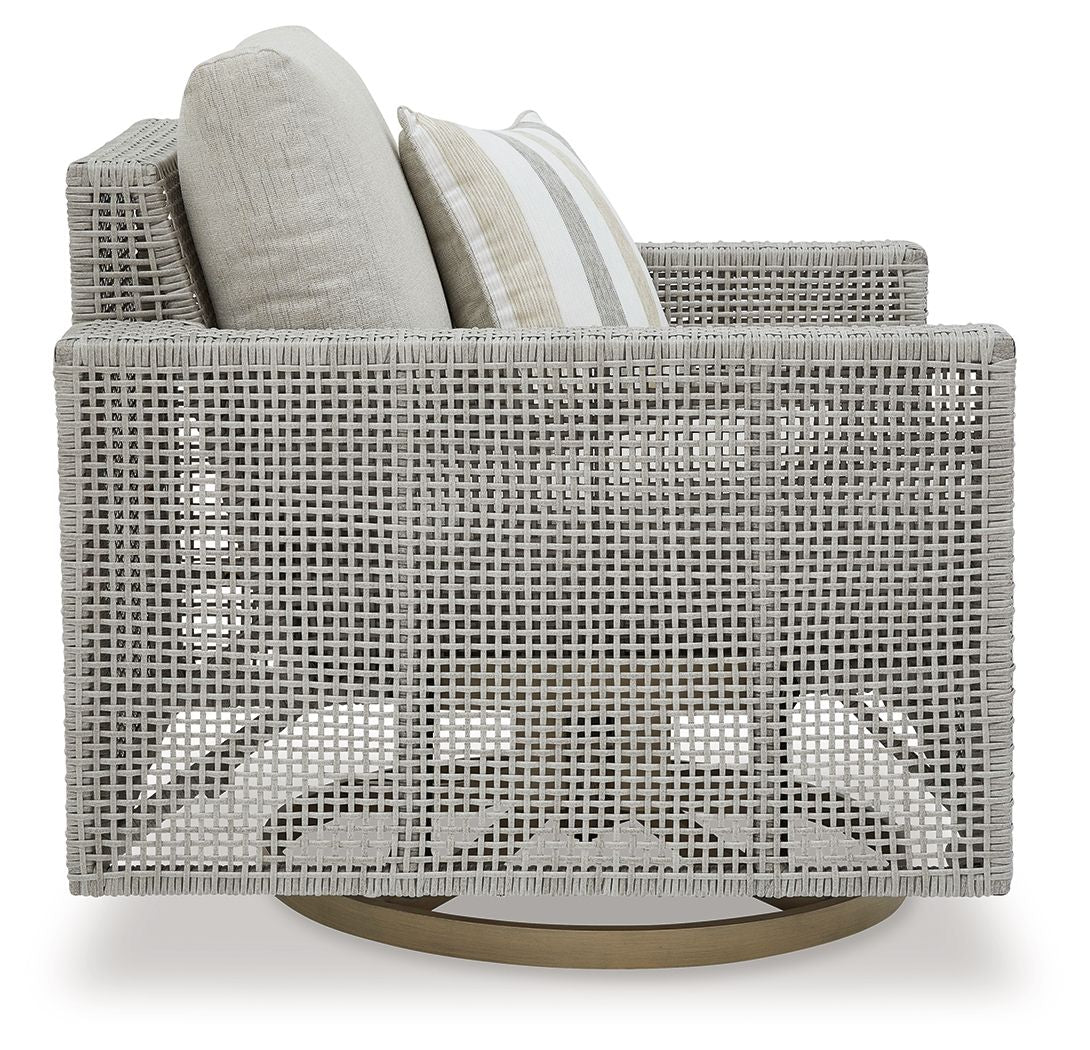 Seton Creek - Gris - Sillón giratorio con cojín