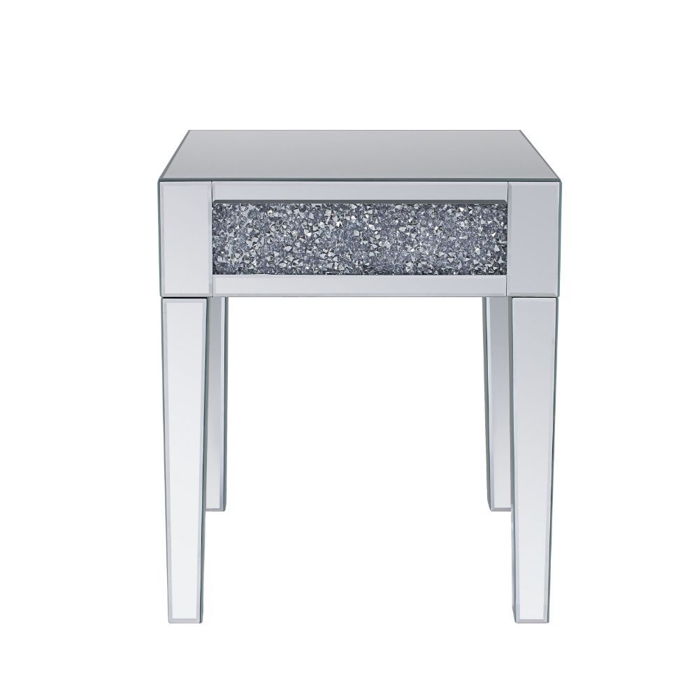 Noralie - Mesa auxiliar - Espejo - Madera - 24"