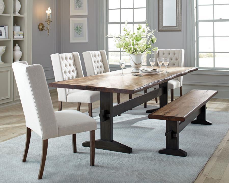 Bexley - Rectangular Live Edge Dining Table Set