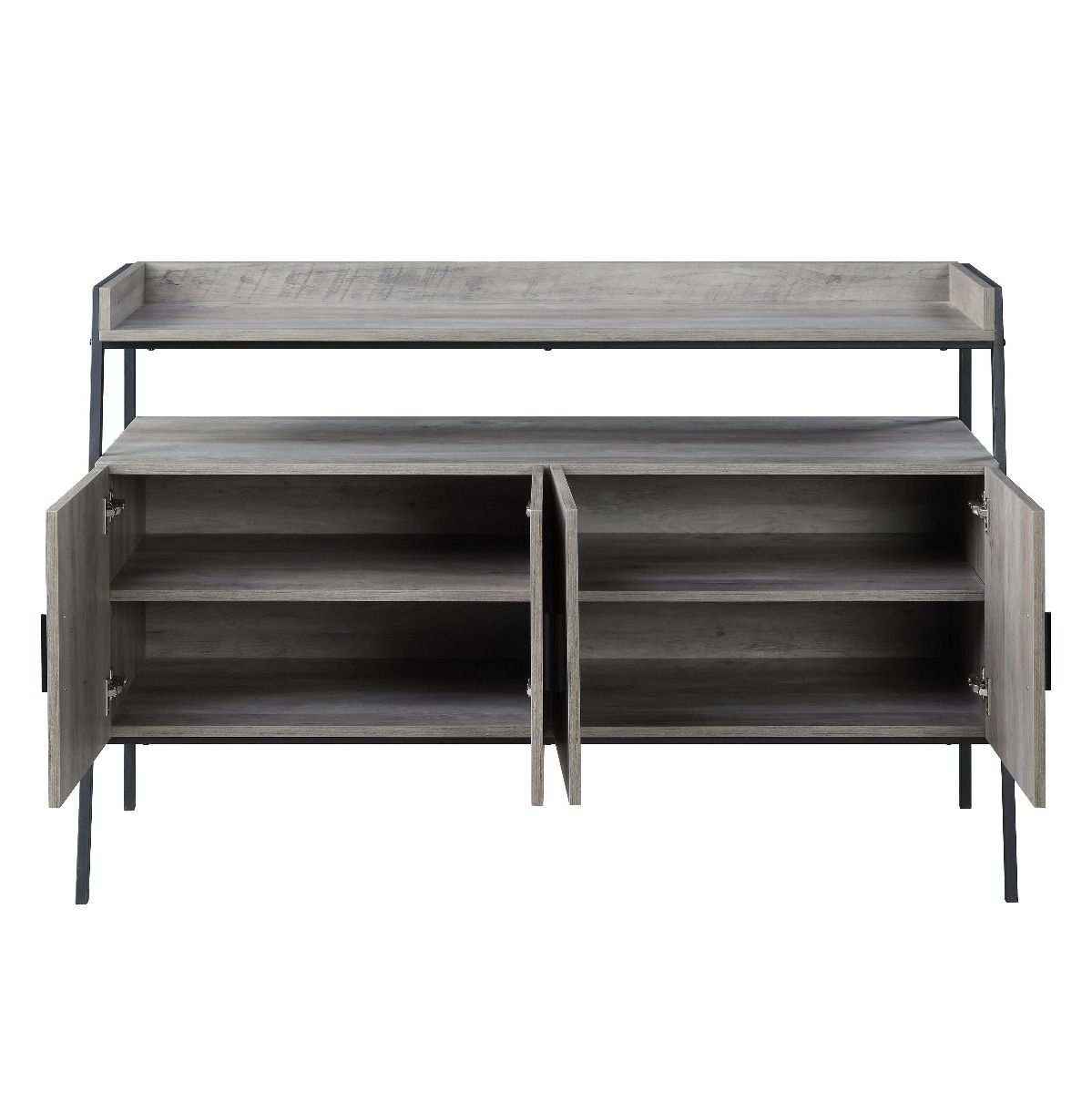 Samiya - Mueble de TV - Acabado en roble gris y negro