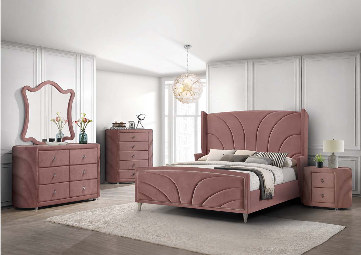 Salonia - Baúl - Terciopelo Rosa