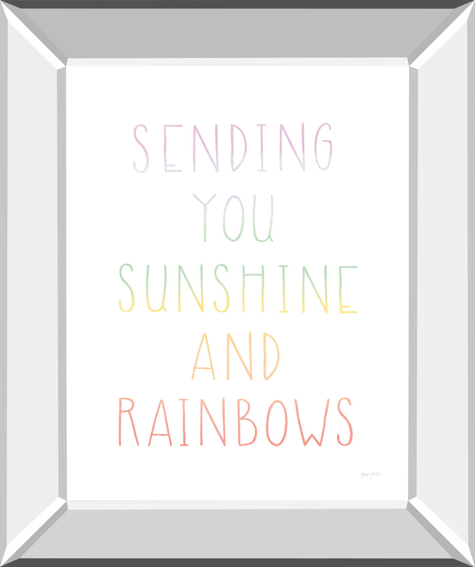 Lets Chase Rainbows VI By Jenaya Jackson - Mirror Framed Print Wall Art - White