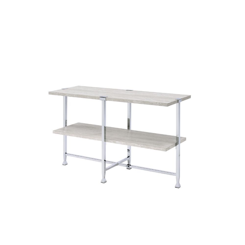 Brecon - Mesa auxiliar - Roble blanco y cromo