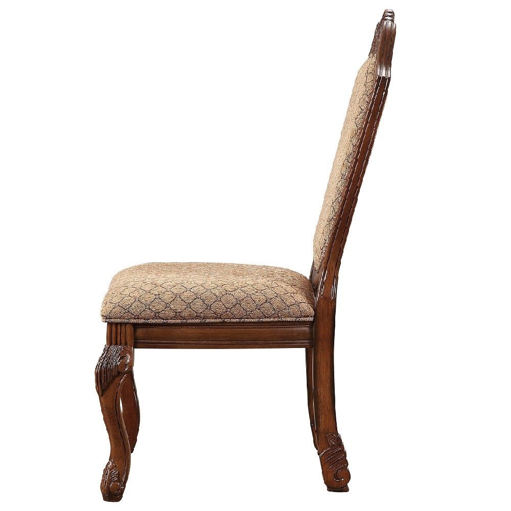 Chateau De Ville - Side Chair (Set of 2) - Fabric & Cherry Finish