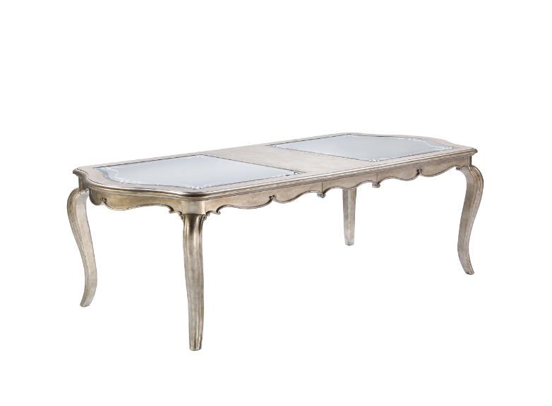 Esteban - Mesa de comedor - Acabado champán antiguo