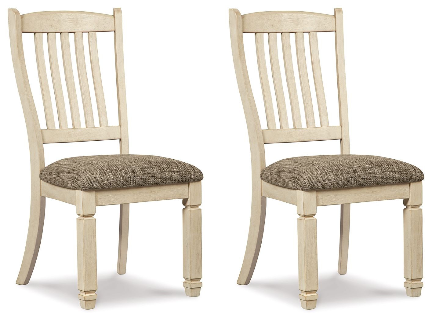 Bolanburg - Marrón / Beige - Silla auxiliar para comedor UPH (juego de 2) - Respaldo inclinado