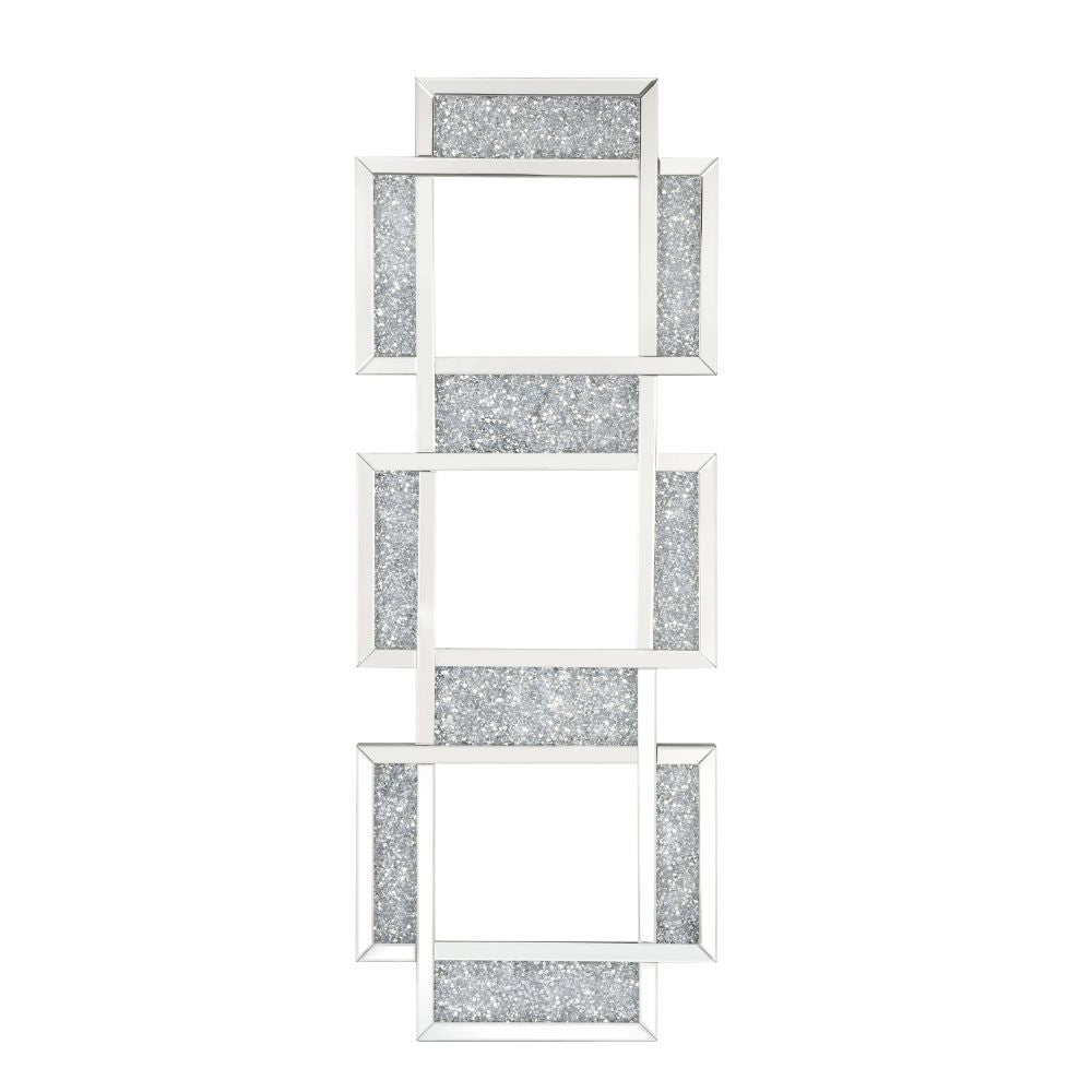 Noralie - Decoración de pared - Espejos y diamantes falsos - 63"