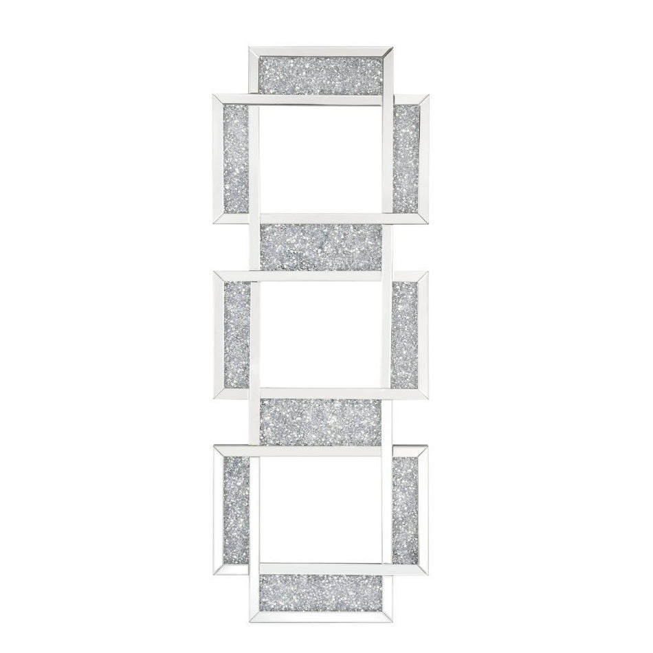 Noralie - Decoración de pared - Espejos y diamantes falsos - 63"