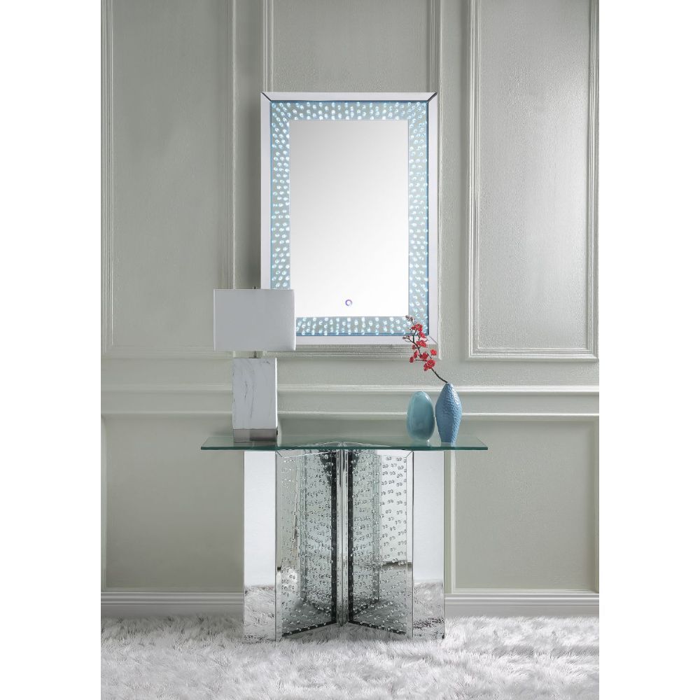Nysa - Mesa auxiliar - Plata perlada - Madera - 32"