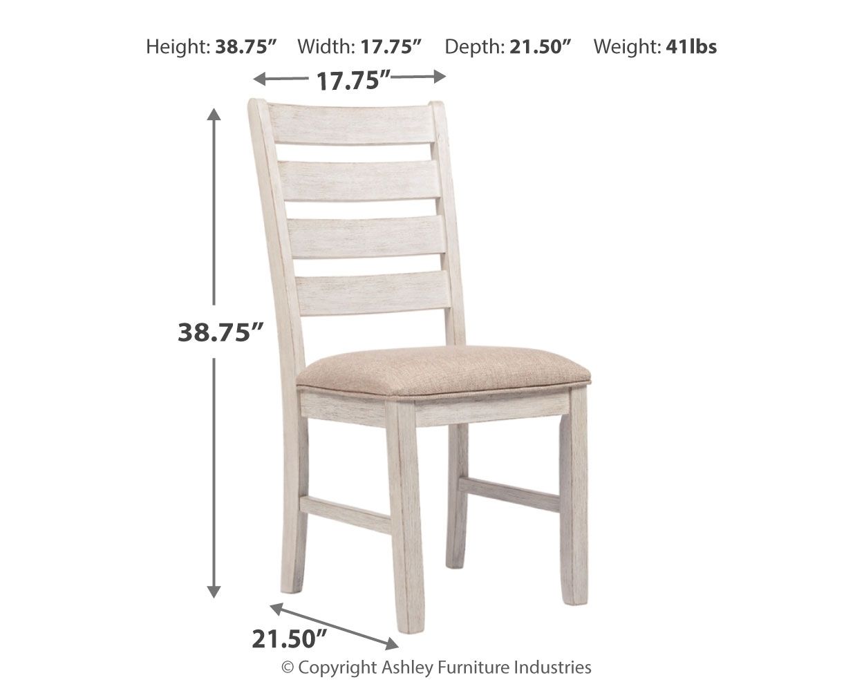 Silla auxiliar de comedor UPH Skempton - Blanco - Juego de 2