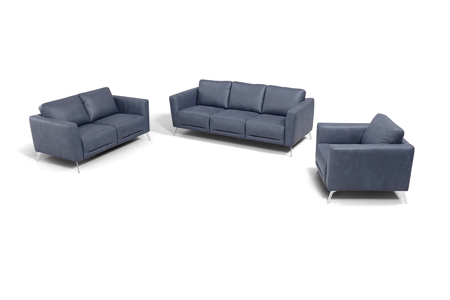 Astonic - Loveseat - Cuero azul