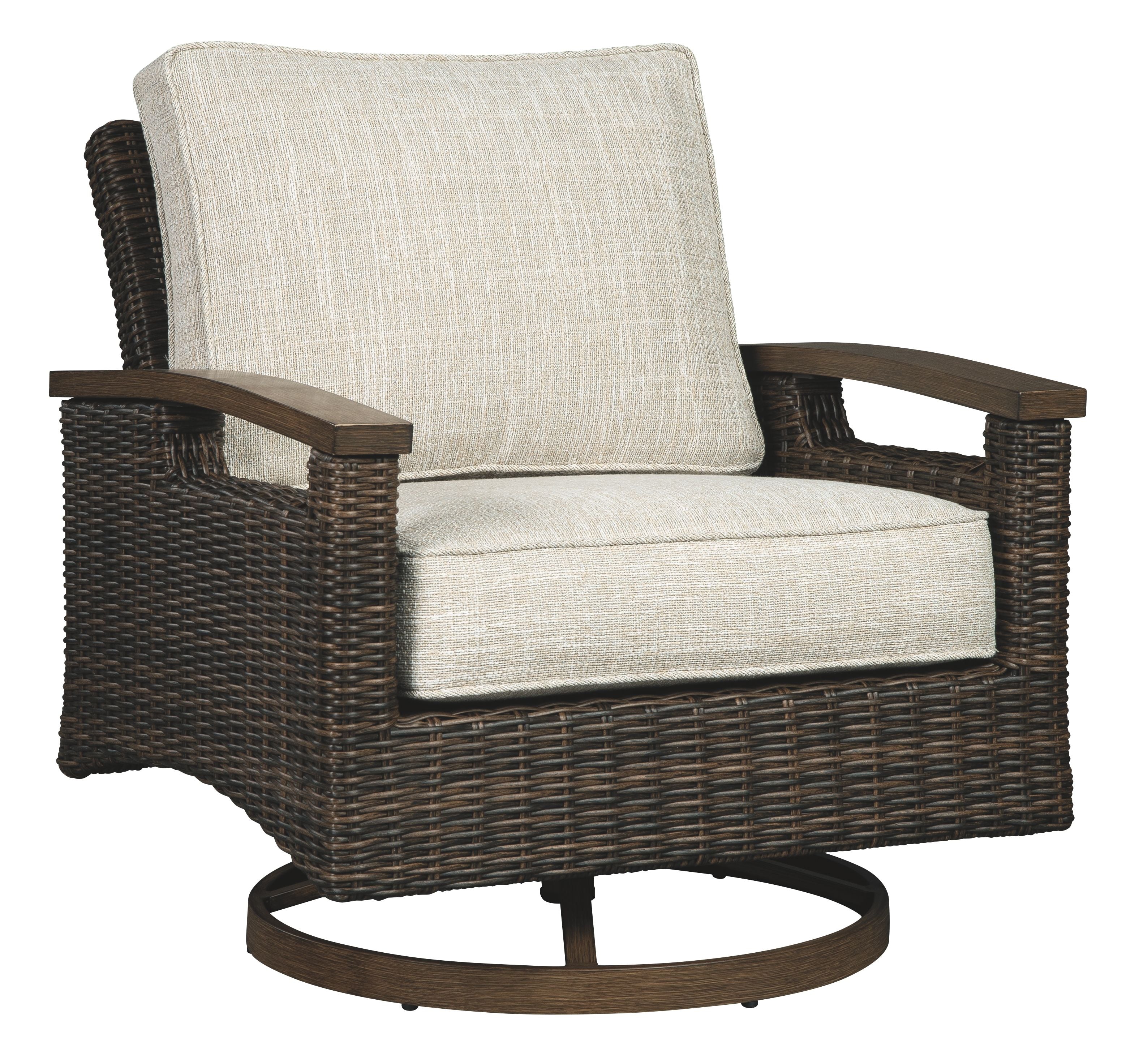 Sillón giratorio Paradise, marrón medio (juego de 2)
