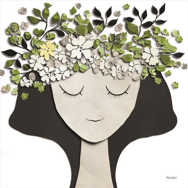 Garden Goddess 5 By Nicole Decamp (Framed Small) - Green