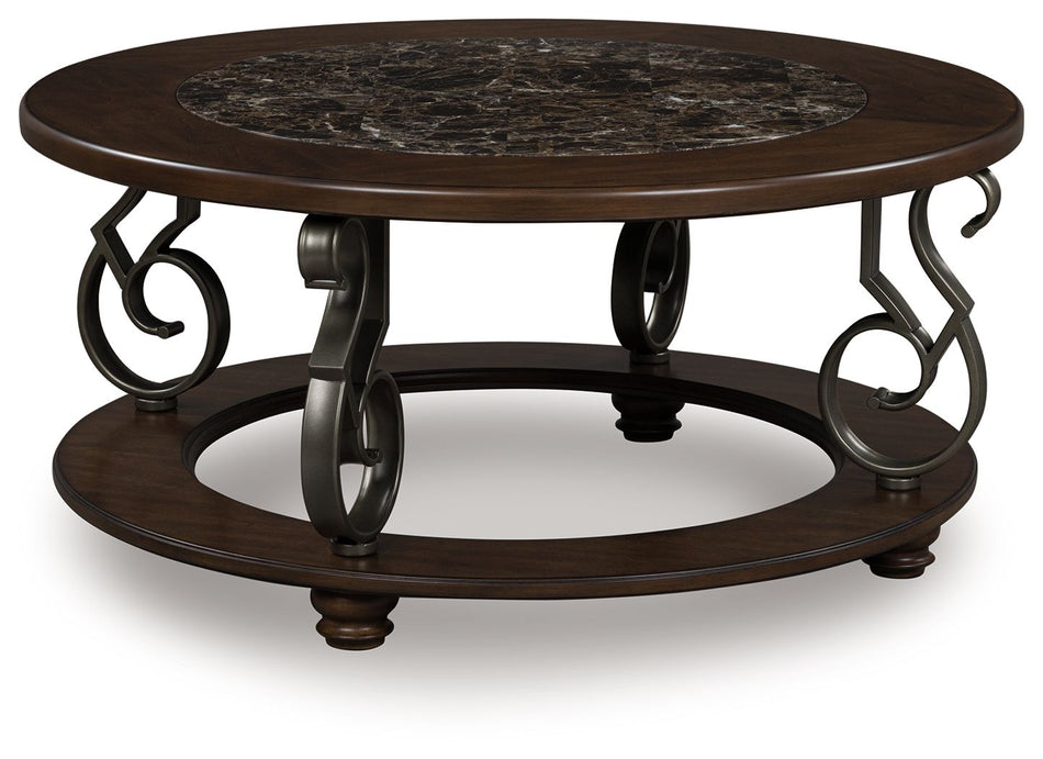 Frallyn - Marrón oscuro - Mesa de cóctel redonda