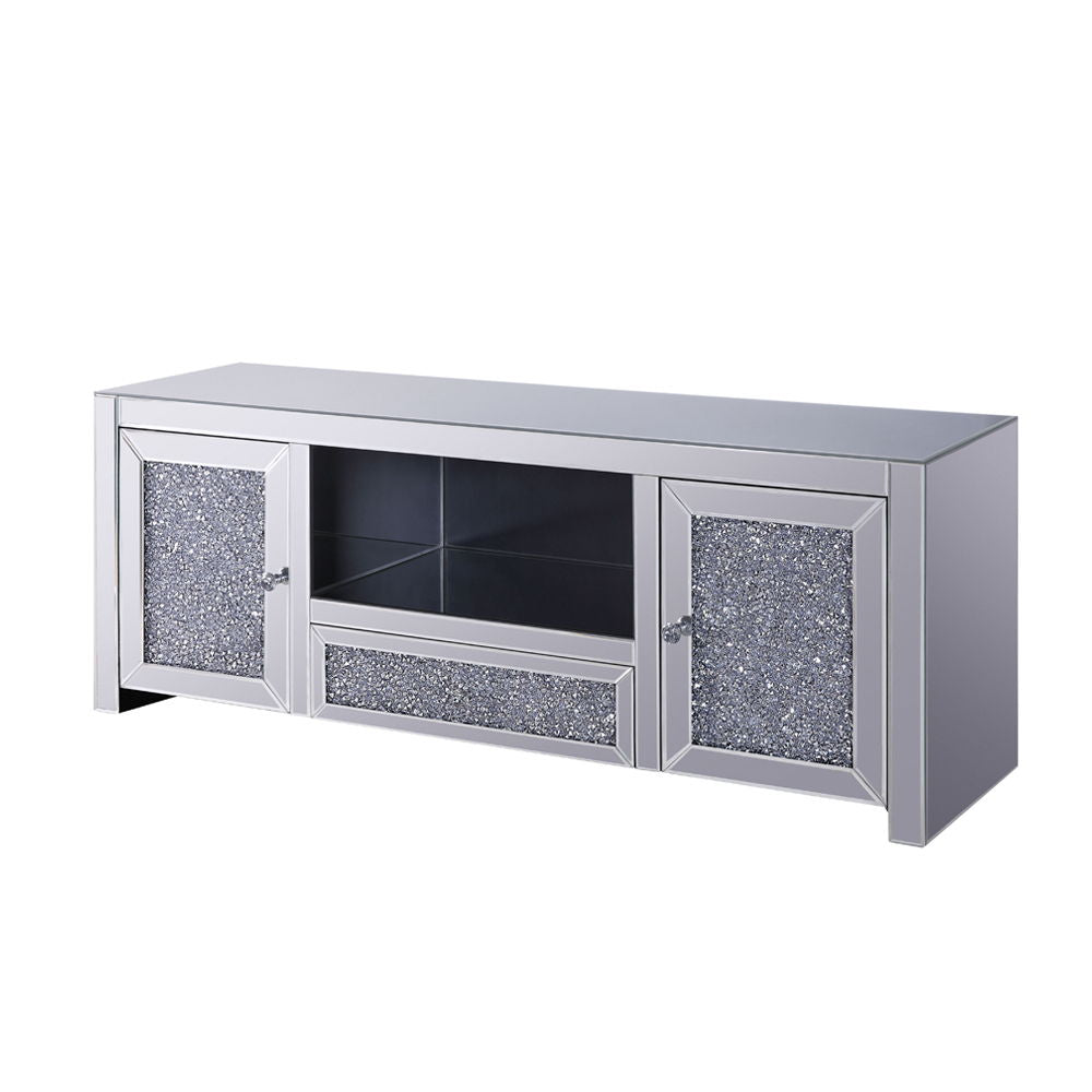 Noralie - Mueble de TV - Espejo y diamantes de imitación - 22"