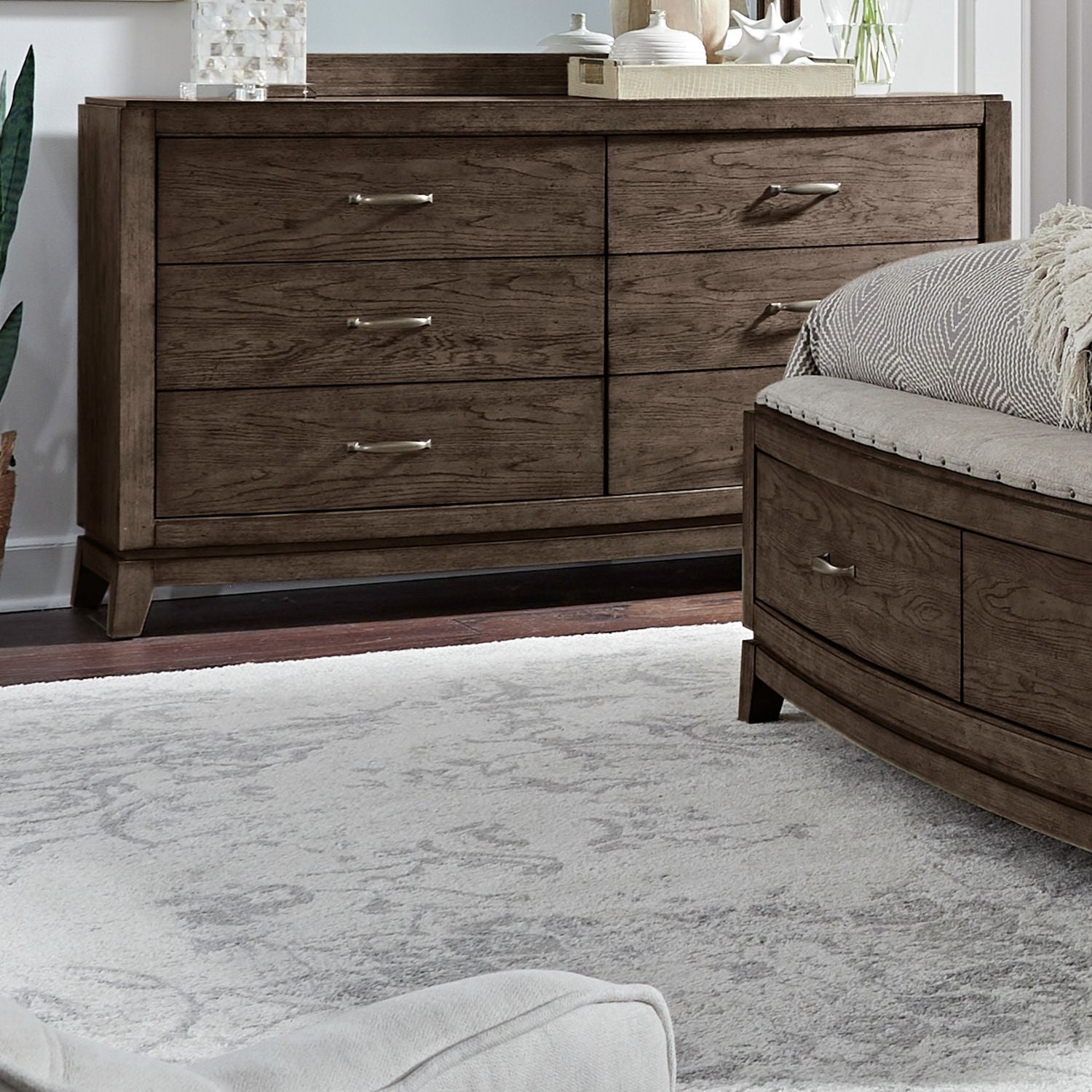 Avalon - 6 Drawer Dresser - Brown
