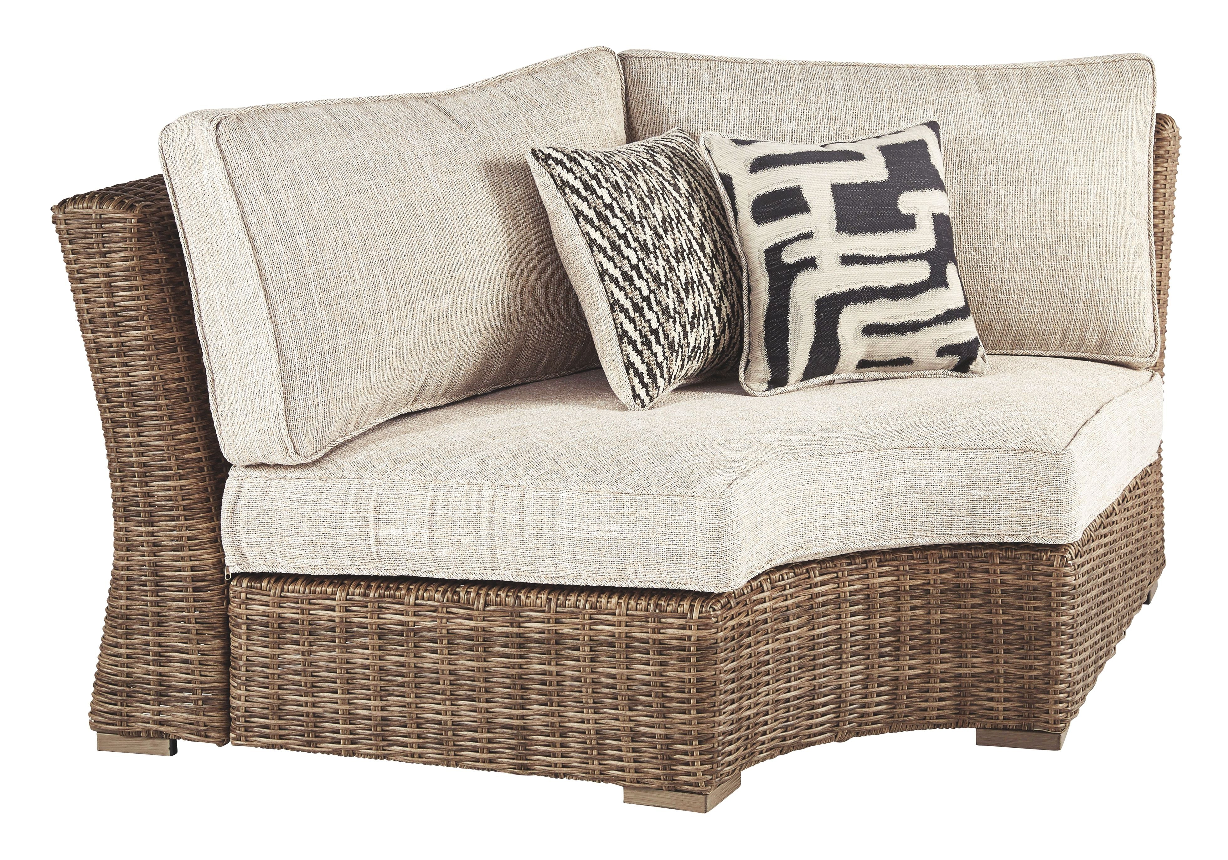 Beachcroft - Beige - Silla de esquina curva con cojín