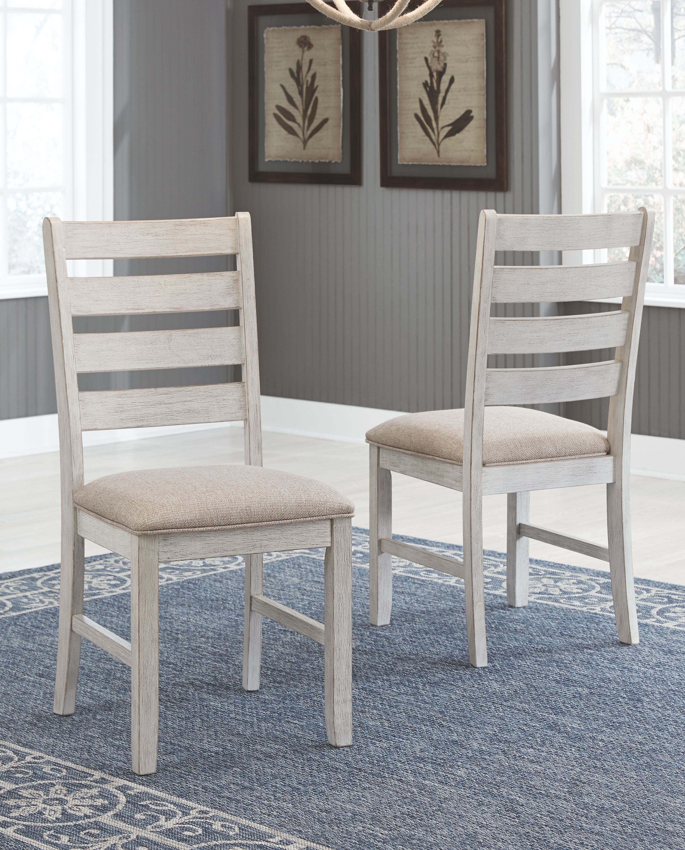 Silla auxiliar de comedor UPH Skempton - Blanco - Juego de 2