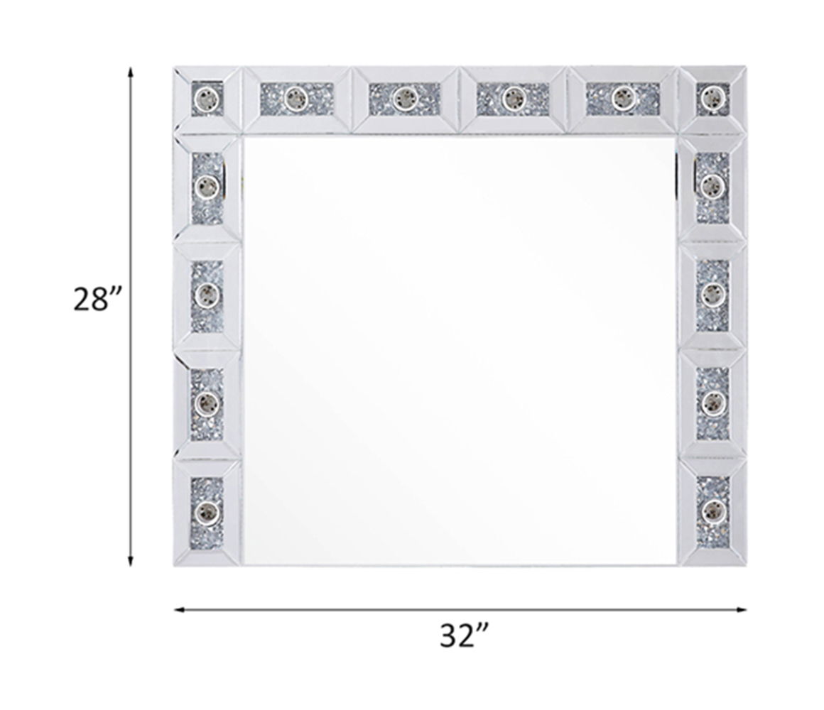 Noralie - Decoración de pared - Espejos y diamantes falsos - 28"