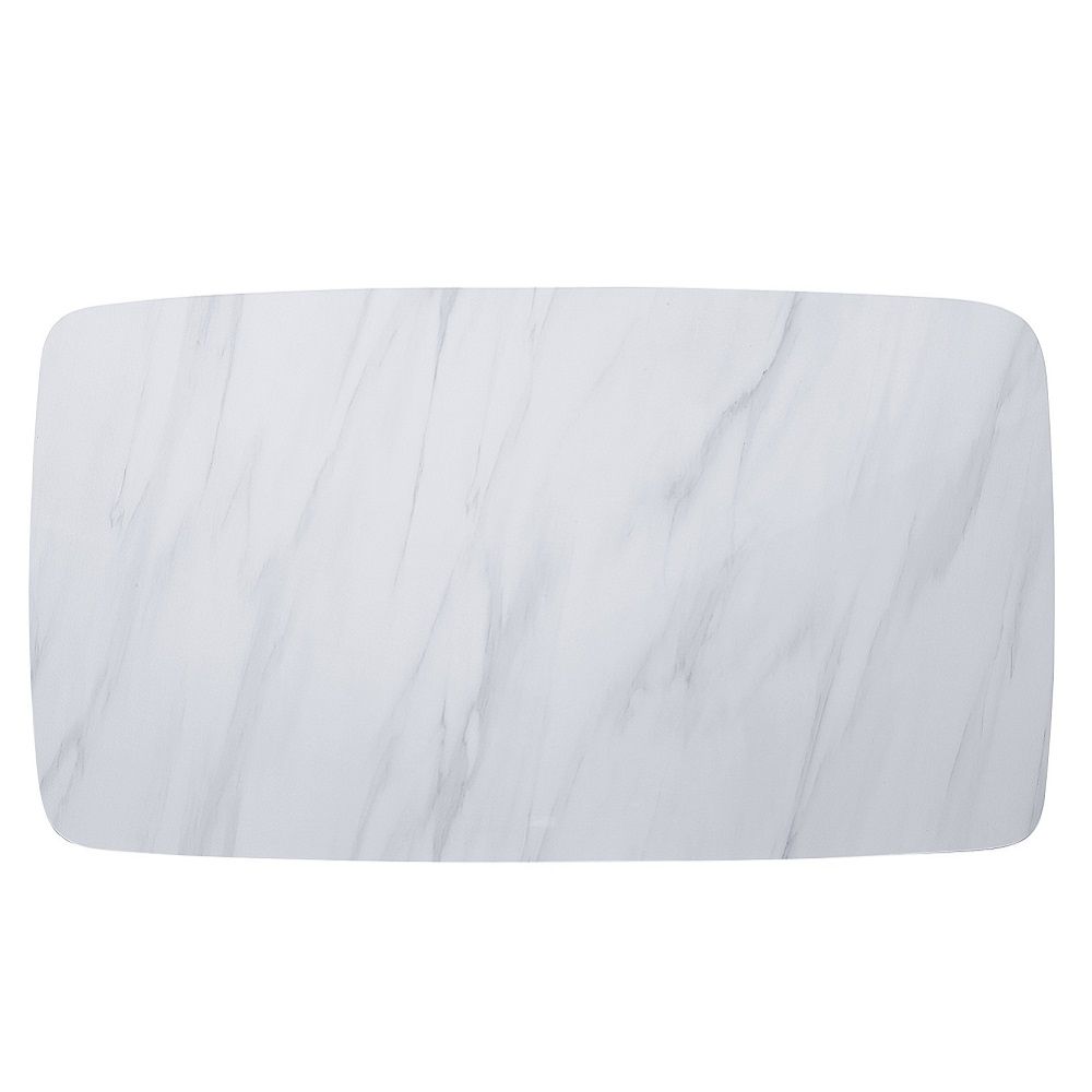 Madan - Mesa de comedor - Superficie de mármol y acabado gris desgastado