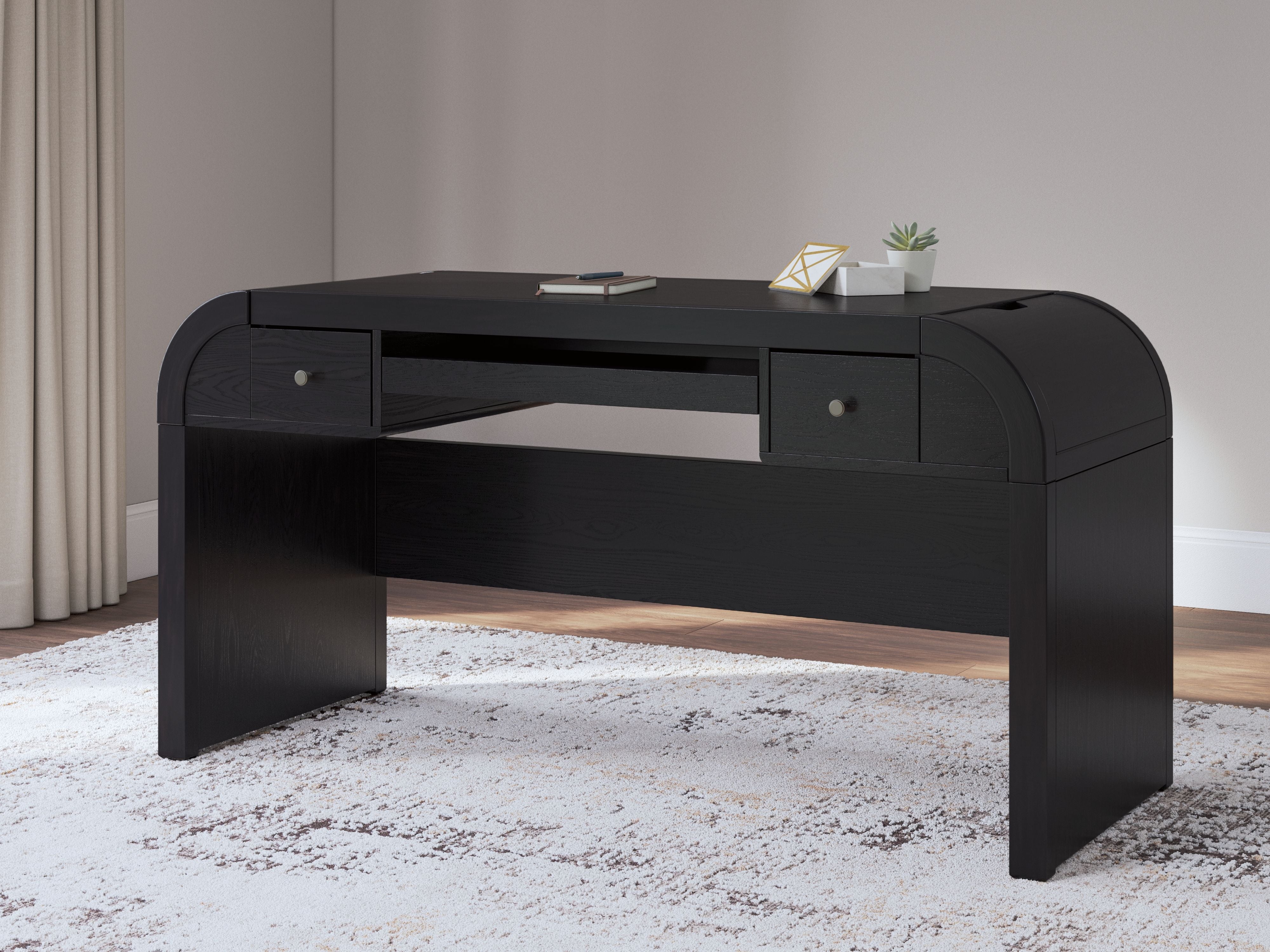 Rowanbeck - Negro - Escritorio para oficina en casa