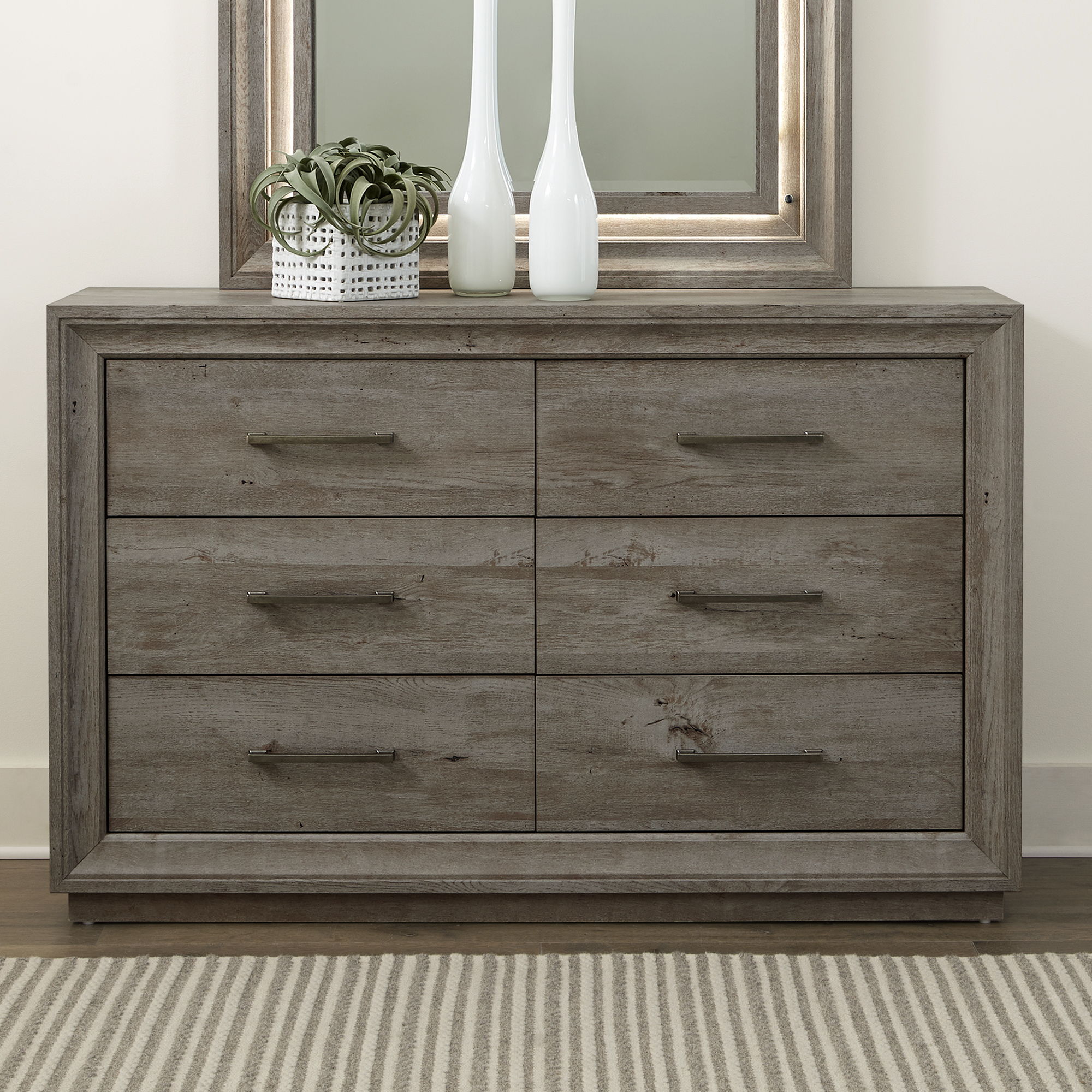 Horizons - 6 Drawer Dresser - Gray