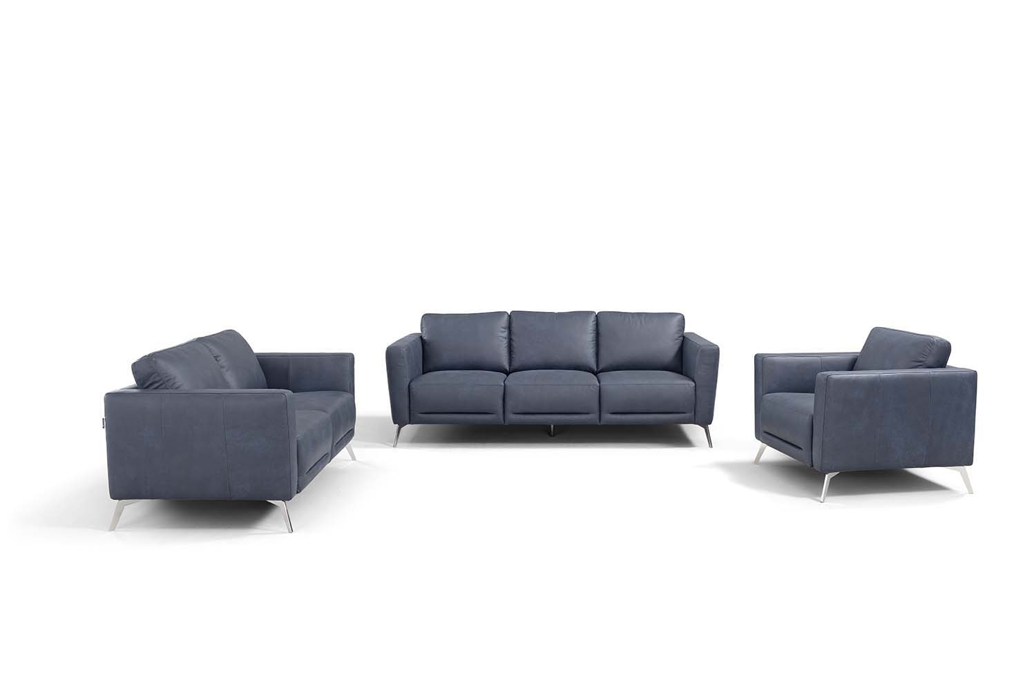 Astonic - Loveseat - Cuero azul