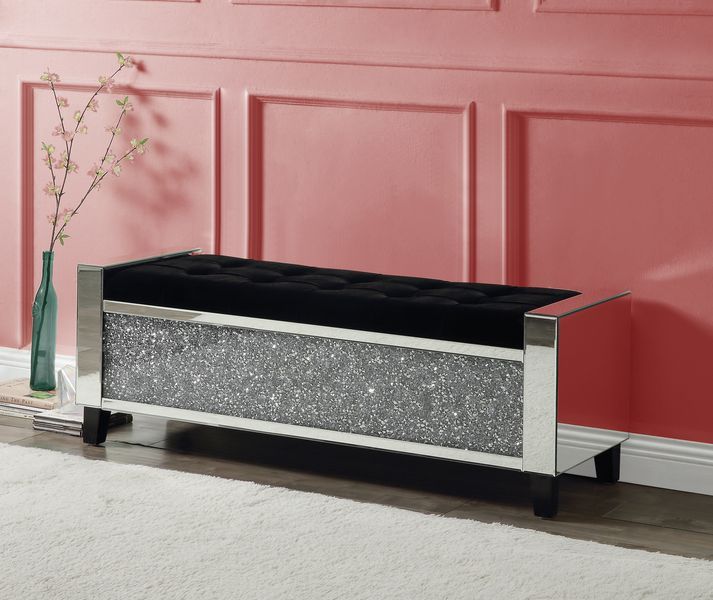 Noralie - Banco - Espejo y diamantes falsos