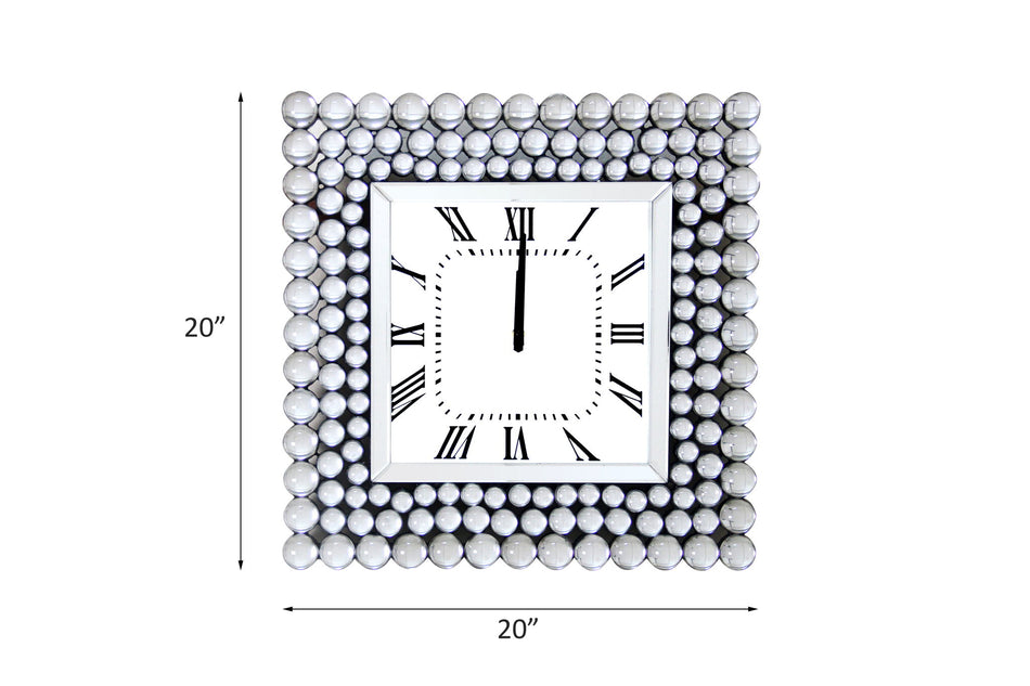 Boffa - Geometric Pattern Trim Wall Clock - Mirrored