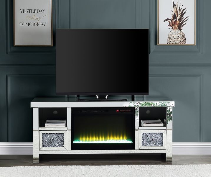 Noralie - Mueble de TV - Espejo y diamantes de imitación - 26"