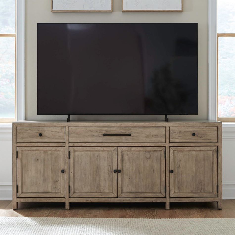 Proximity Place - 82" TV Console - Barley Buff