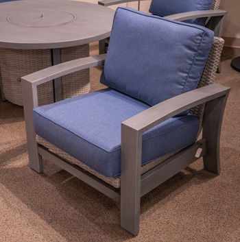 Half Moon Beach - Blue / Gray - Spring Lounge Chair