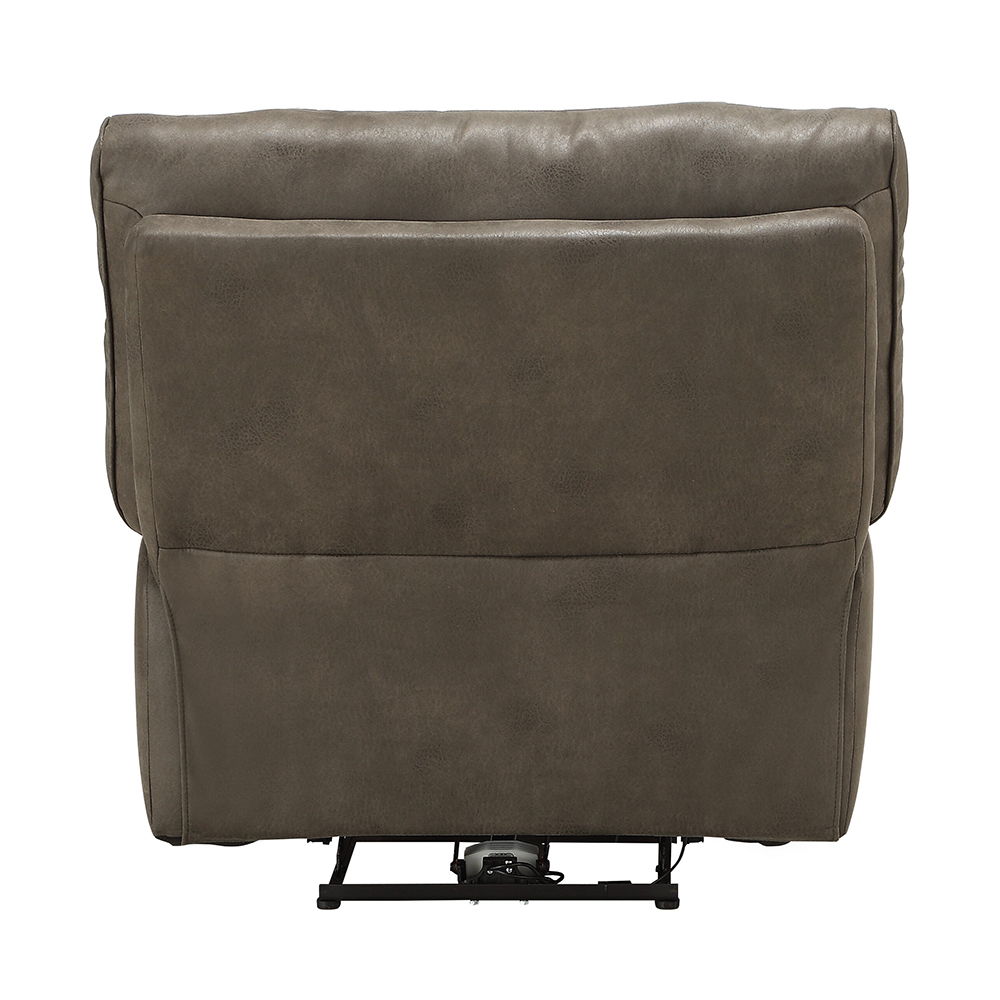 Harumi - Recliner - Gray Leather-Aire