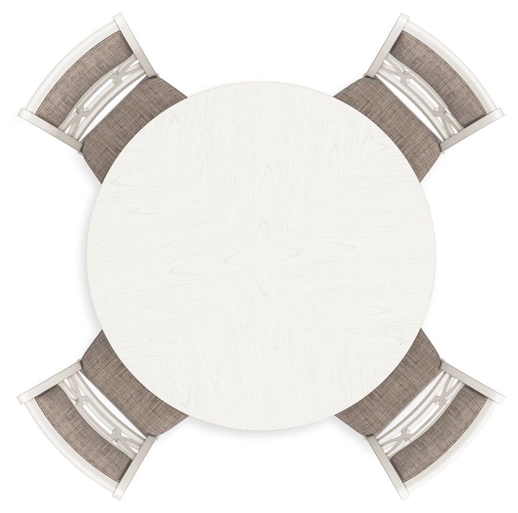 Juego de mesas altas para comedor Erinberg en blanco antiguo (juego de 5)