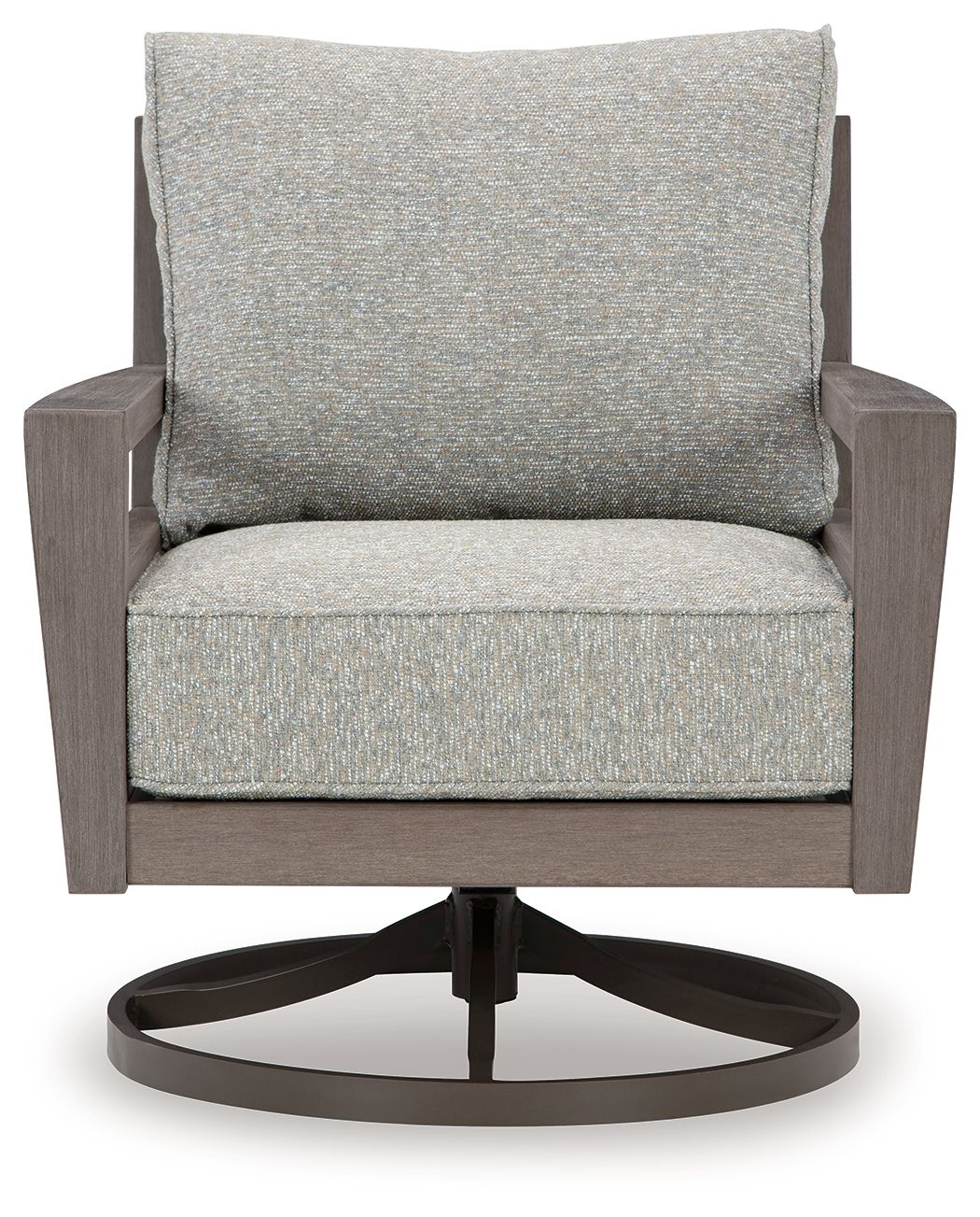 Hillside Barn - Gris/Marrón - Sillón giratorio con cojín